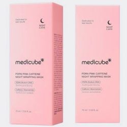 ماسک شب کافئین و PDRN صورتی مدیکوب (Medicube PDRN Pink Caffeine Night Wrapping Mask) حجم 75 میلی‌لیتر