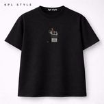 تیشرت باکسی طرح عاشقان موسیقی 100٪ پنبه با چاپ مینیمال گیتار | کد 1337