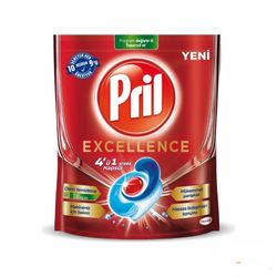 قرص ماشین ظرفشویی 4 در 1 پریل مدل Excellence بسته 60 عددی