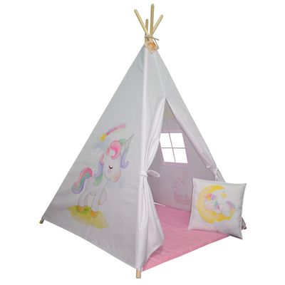 چادر بازی کودک مدل سرخپوستی طرح تکشاخ PT515