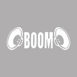 برچسب شیشه خودرو طرح BOOM کد PM1030