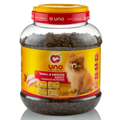 غذاي خشک سگ اونو مناسب نژاد کوچک و متوسط بالغ / Uno small & medium adult dry food