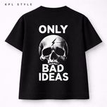 تیشرت باکسی صد درصد پنبه طرح BAD IDEAS | دوخت تمیز و مقاوم | کد 1398