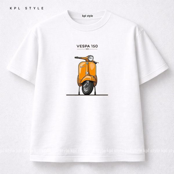 تیشرت باکسی طرح وسپا 100٪ پنبه گرم بالا | کد 1389