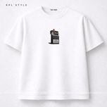 تیشرت باکسی طرح عاشقان موسیقی 100٪ پنبه با چاپ مینیمال گیتار | کد 1337