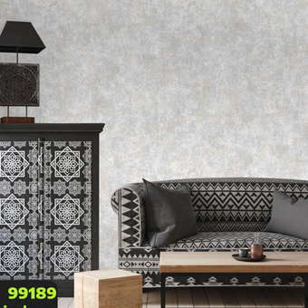کاغذدیواری پتینه طوسی با طرح مدرن محو با شاین طلایی 99189