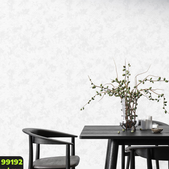 کاغذدیواری سفید نقره ای با طرح مدرن محو 99192