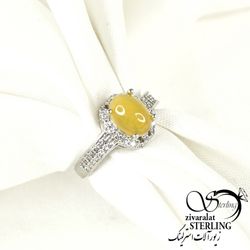 انگشتر شرف الشمس نگین اتمی ساخت ایتالیا کد 9977