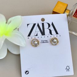 گوشواره حلزونی مرواریدی کد 395