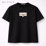 تیشرت باکسی طرح دست آفرینش 100٪ پنبه | کد 1338