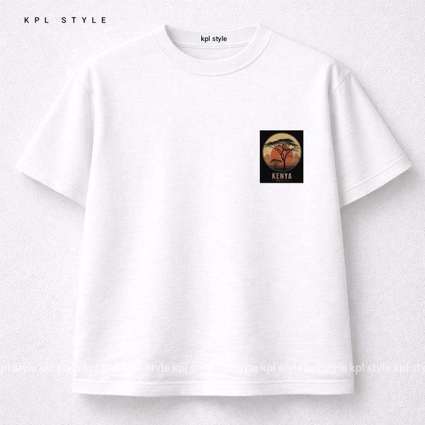 تیشرت سفید KENYA | قواره باکسی | %100 پنبه گرم بالا کد 1246