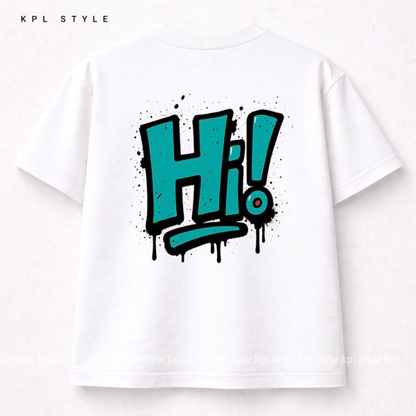 تیشرت باکسی 100٪ پنبه با چاپ تایپوگرافی | کد 1340