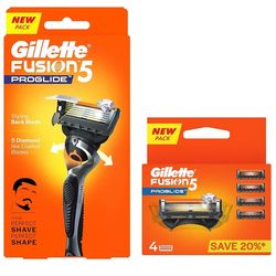 خود تراش ژیلت مدل FUSION 5 PROGLIDE FLEXBALL به همراه تیغ یدک بسته 4 عددی