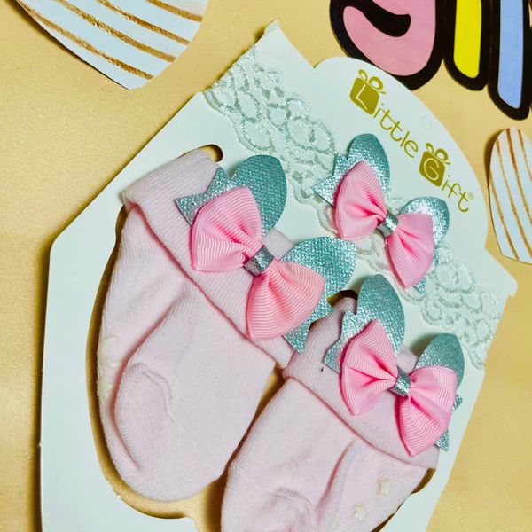 ست هدبند و جوراب طرح گوش خرگوشی