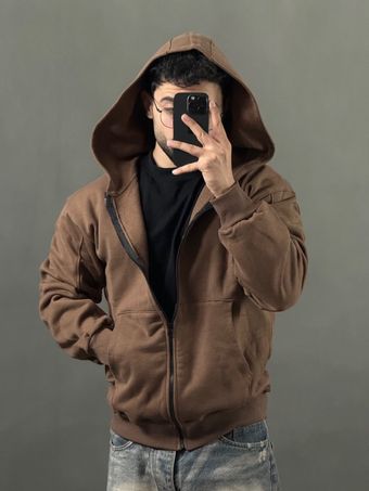 سویشرت باکسی نیوان قهوه ای سوخته