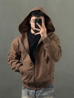 سویشرت باکسی نیوان قهوه ای سوخته