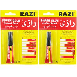 چسب قطره ای رازی مدل Super Glue حجم 3 میلی لیتر بسته 5 عددی