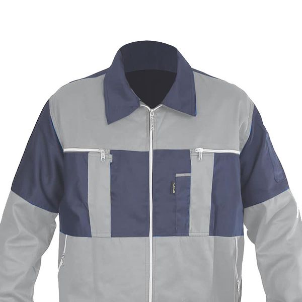 لباس کار سیلوری طوسی با دوخت سه سوزنه