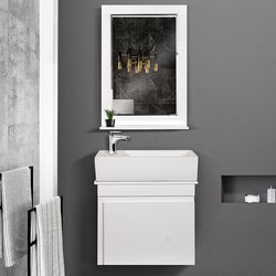 ست کابینت و روشویی مدل آندره 25*45 همراه آینه باکس