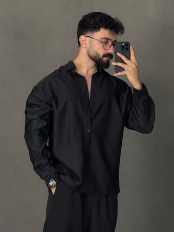 پیراهن مردانه مازراتی کجراه مشکی