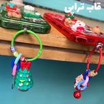 قاب کریسمسی آینه ای سبز همراه با آویز