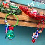 قاب کریسمسی آینه ای قرمز همراه با آویز