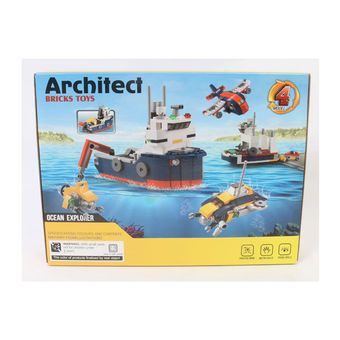 لگو قایق و زیر دریایی سه مدل Bricks Architect کد 3112دارای213 قطعه