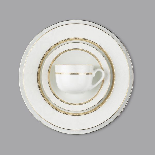 سرویس غذاخوری 102 پارچه 12 نفر چینی زرین ایران مدل Hadiye سری ایتالیا اف درجه یک