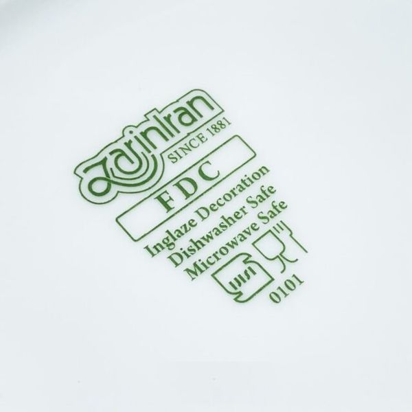 سرویس غذاخوری 102 پارچه چینی زرین ایران طرح رادیانس ساده درجه عالی