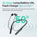 هدفون بلوتوثی گردنی QCY مدل C2 با قابلیت حذف نویز محیطی (ENC)، درگاه شارژ USB Type-C، با قابلیت شارژ سریع، مقاوم در برابر رطوبت