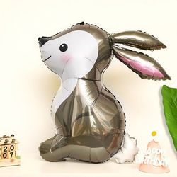 بادکنک فویلی حیوانات جنگل طرح خرگوش کد DB21