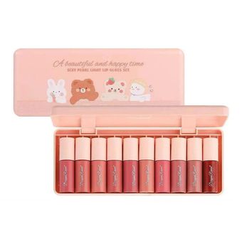 لیپ گلاس دراگون رانی مدل خرسی مجموعه 10 عددی