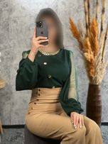 شومیز کرپ بغل دکمه 1105