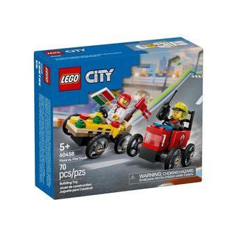 لگو سری City مدل Pizza vs. Fire Truck کد 60458