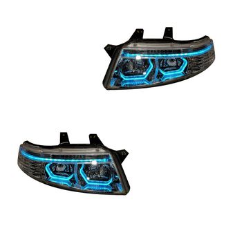 چراغ جلو خودرو جمع ساز مدل Hexa-3D-IB راهنما دار مناسب برای سمند سورن بسته دو عددی