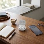 هدفون بلوتوثی سامسونگ مدل Galaxy Buds Core با نویز کنسلینگ فعال (ANC)، عمر باتری تا 35 ساعت با ANC خاموش، بلوتوث 5.4، فرمان لمسی