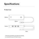 هاب 6 پورت USB-C بیسوس مدل BS-OH151 (گارانتی 24 ماهه آونگ)