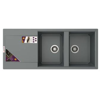سینک ظرفشویی گرانیت توکار دو لگنه پارادایز مدل TURKEY-208Bety-TOS