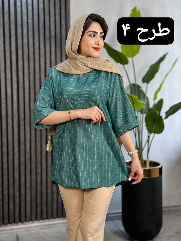 مانتو‌لینن دینا کد 1836