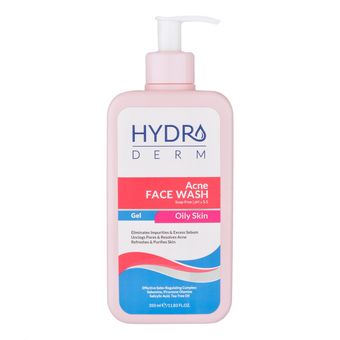 ژل شست‌وشوی صورت هیدرودرم مدل Acne مناسب پوست‌های چرب حجم 350 میلی‌لیتر