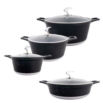 سرویس قابلمه گرانیتی 8 پارچه نیو لایف مدل AFRA-6309