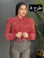 شومیز حریر آستین پف کد 1578