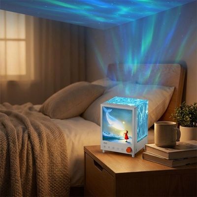 چراغ خواب و اسپیکر شفق قطبی طرح aurora box مدل s10