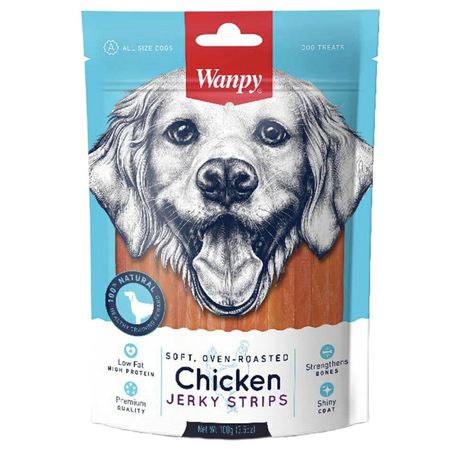 غذای تشویقی سگ ونپی مدل مرغ نواری chicken jerky strips