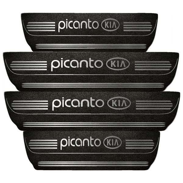 برچسب پارکابی خودرو مهدیار طرح چرم کد pka1035 مناسب برای کیا پیکانتو بسته 4 عددی