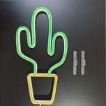 چراغ نئونی رومیزی و دیواری طرح کاکتوس