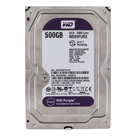 هارد دیسک اینترنال وسترن دیجیتال مدل WD05PURX ظرفیت 500 گیگابایت