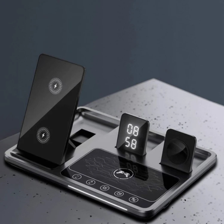 پایه شارژر وایرلس 4 کاره برند Green Lion