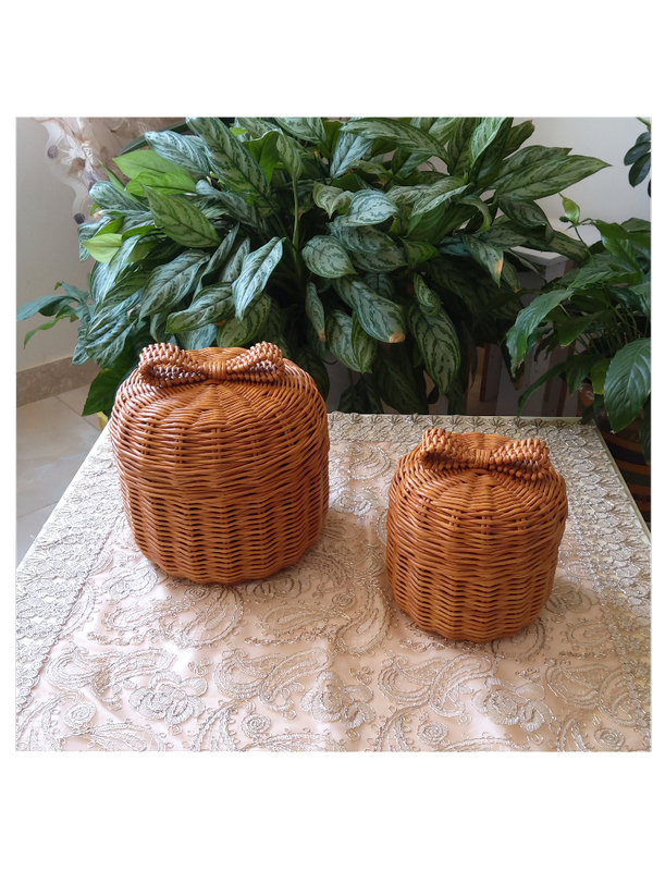 باکس پاپیوندار بزرگ حصیری استودیو راح