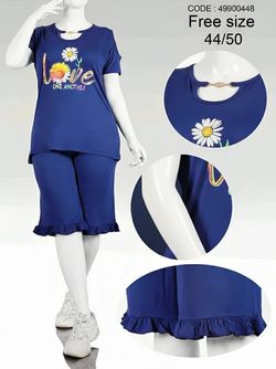 ست تیشرت و شلوارک زنانه طرح love